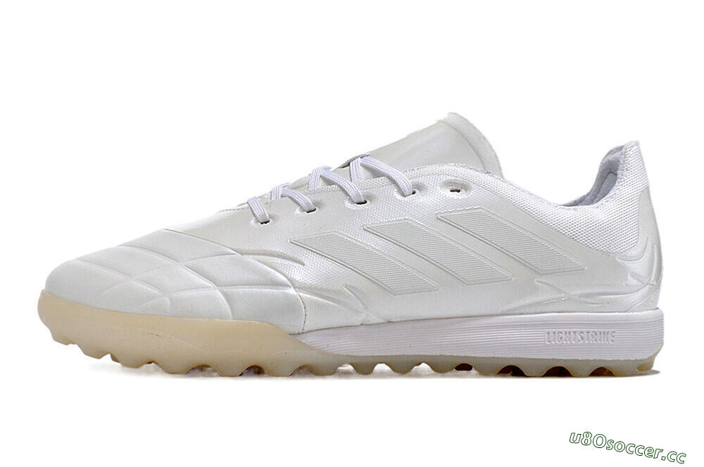 Men's Adidas Copa Pure.3 TF Artificial Turf Low-Tops Football Shoes - White/White 0