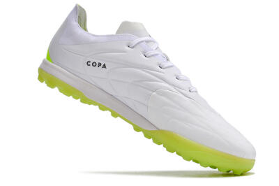 Men's Adidas Copa Pure.3 TF Artificial Turf Low-Tops Football Shoes - White/Black/Green