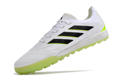 Men's Adidas Copa Pure.3 TF Artificial Turf Low-Tops Football Shoes - White/Black/Green