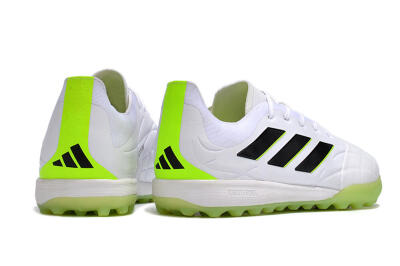 Men's Adidas Copa Pure.3 TF Artificial Turf Low-Tops Football Shoes - White/Black/Green