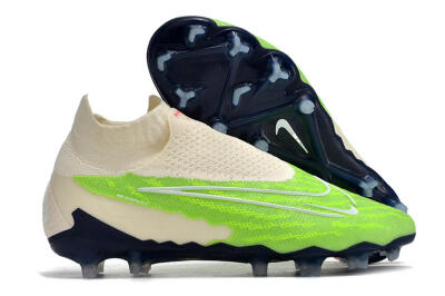 Men's Nike Phantom GX Elite DF Link FG Firm Ground High-Tops Football Boots - Green/White/Beige