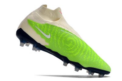 Men's Nike Phantom GX Elite DF Link FG Firm Ground High-Tops Football Boots - Green/White/Beige