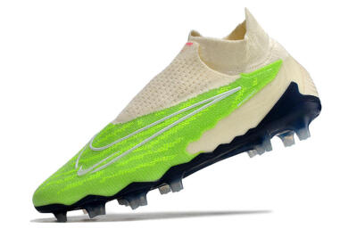 Men's Nike Phantom GX Elite DF Link FG Firm Ground High-Tops Football Boots - Green/White/Beige
