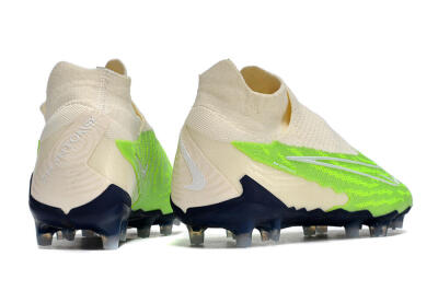 Men's Nike Phantom GX Elite DF Link FG Firm Ground High-Tops Football Boots - Green/White/Beige