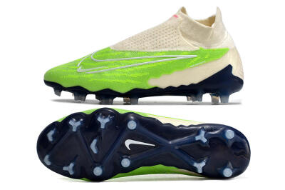 Men's Nike Phantom GX Elite DF Link FG Firm Ground High-Tops Football Boots - Green/White/Beige