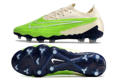 Men's Nike Phantom GX Elite FG Firm Ground Low-Tops Football Boots - Green/White/Beige
