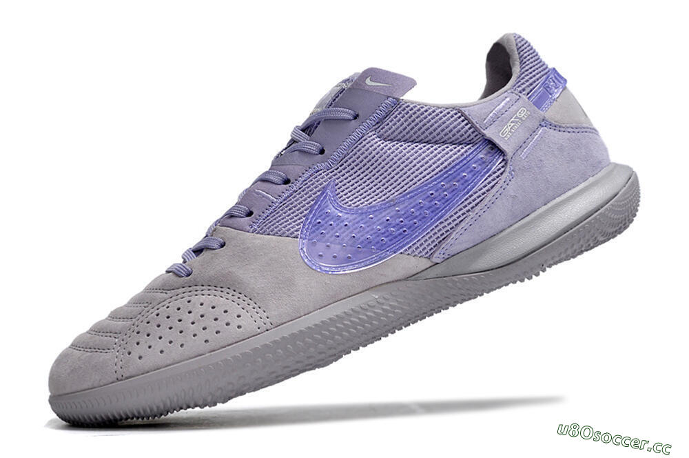 Men's Nike Street Gato IC Indoor & Futsal Low-Tops Football Shoes - Purple/Grey 5