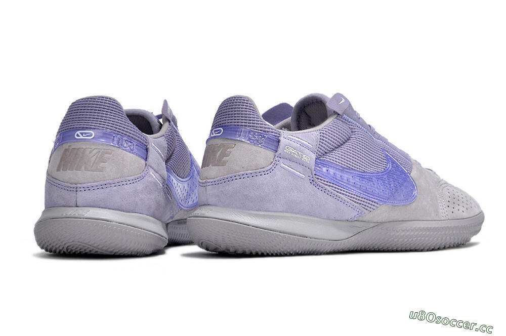 Men's Nike Street Gato IC Indoor & Futsal Low-Tops Football Shoes - Purple/Grey 6