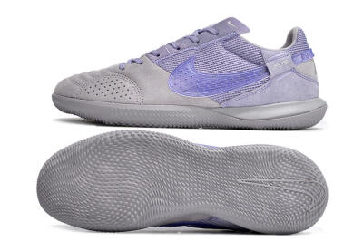 Men's Nike Street Gato IC Indoor & Futsal Low-Tops Football Shoes - Purple/Grey