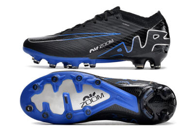 Men's Nike Air Zoom Mercurial Vapor 15 Elite AG Artificial Grass Low-Tops Football Boots - Black/Blue/White