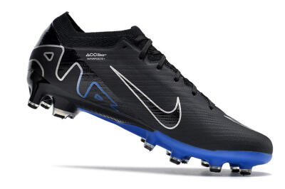 Men's Nike Air Zoom Mercurial Vapor 15 Elite AG Artificial Grass Low-Tops Football Boots - Black/Blue/White