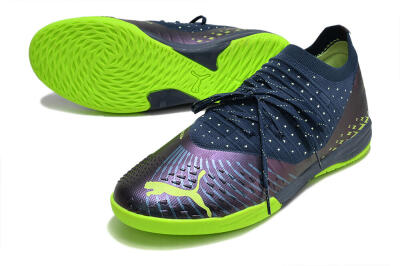 Men's Puma Future Z 1.3 Teazer IC Indoor & Futsal Low-Tops Football Shoes - Blue/Green