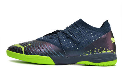 Men's Puma Future Z 1.3 Teazer IC Indoor & Futsal Low-Tops Football Shoes - Blue/Green