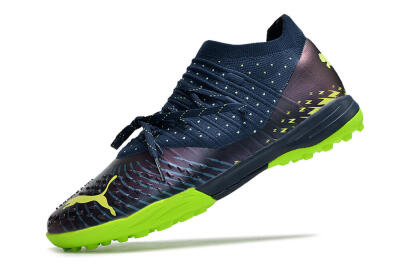 Men's Puma Future Z 1.3 Teazer TF Artificial Turf Low-Tops Football Shoes - Blue/Green