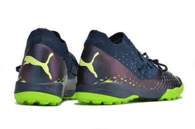 Men's Puma Future Z 1.3 Teazer TF Artificial Turf Low-Tops Football Shoes - Blue/Green