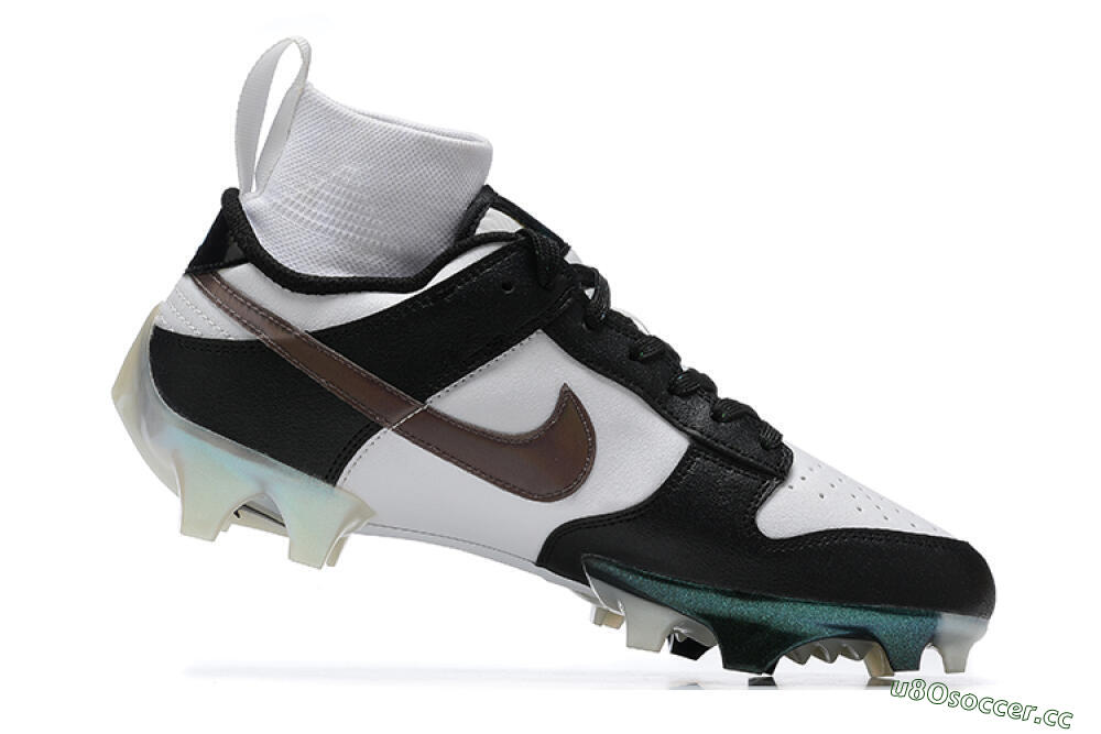 Men's Nike Mercurial Vapor Ede Dunk Panda FG Firm Ground High-Tops Football Boots - White/Black/Brown 6