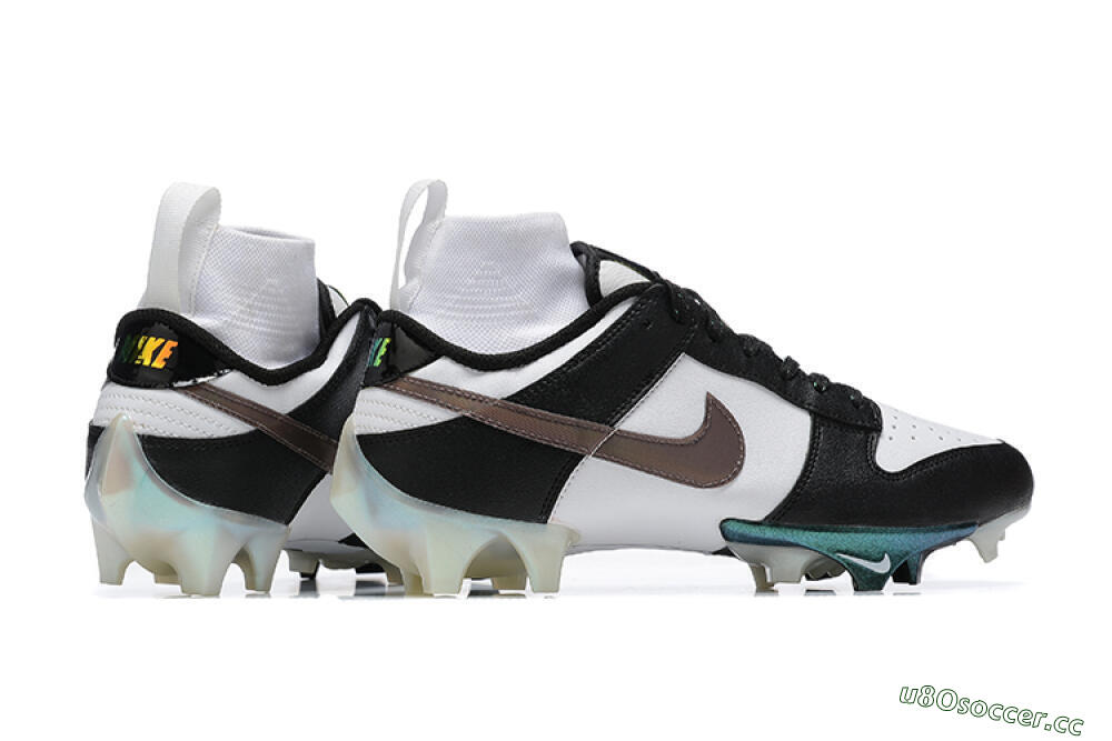 Men's Nike Mercurial Vapor Ede Dunk Panda FG Firm Ground High-Tops Football Boots - White/Black/Brown 8