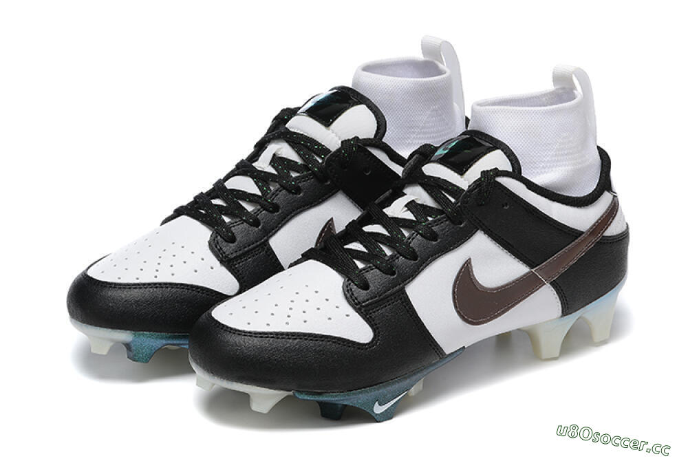 Men's Nike Mercurial Vapor Ede Dunk Panda FG Firm Ground High-Tops Football Boots - White/Black/Brown 9