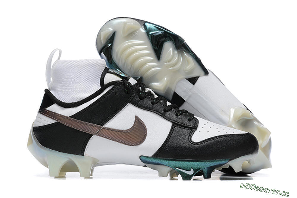 Men's Nike Mercurial Vapor Ede Dunk Panda FG Firm Ground High-Tops Football Boots - White/Black/Brown 2