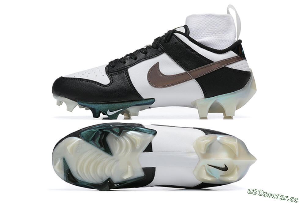 Men's Nike Mercurial Vapor Ede Dunk Panda FG Firm Ground High-Tops Football Boots - White/Black/Brown 1