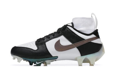 Men's Nike Mercurial Vapor Ede Dunk Panda FG Firm Ground High-Tops Football Boots - White/Black/Brown