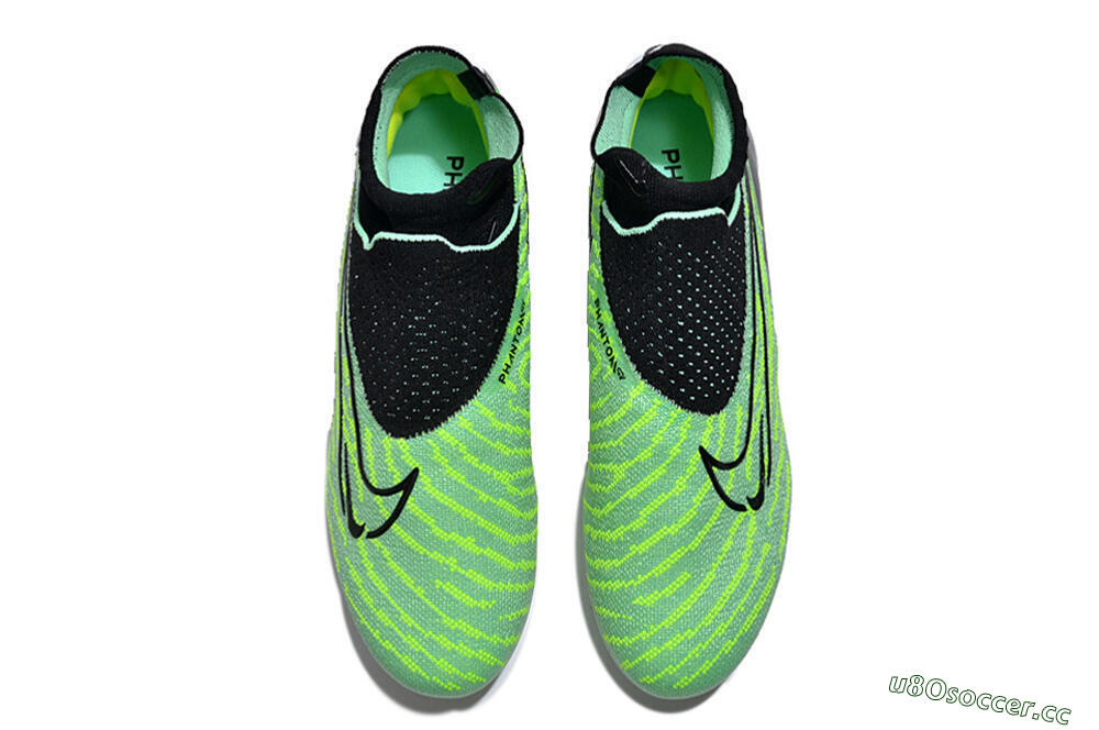 Unisex Nike Phantom GX Elite DF FG Firm Ground High-Tops Football Boots - Green/Black/White 4