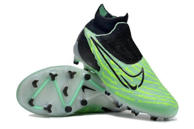 Unisex Nike Phantom GX Elite DF FG Firm Ground High-Tops Football Boots - Green/Black/White