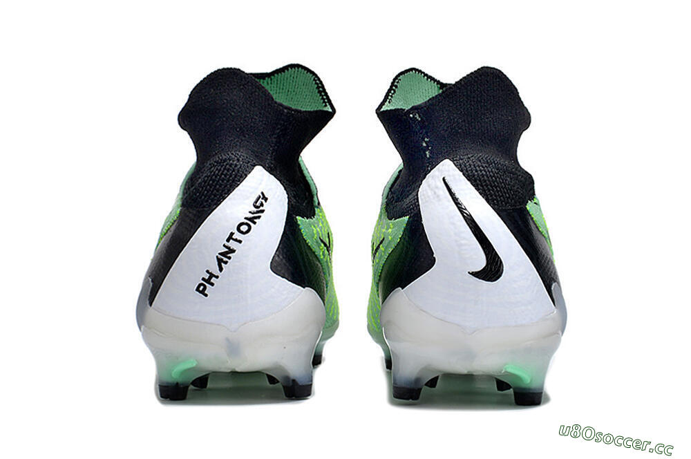 Unisex Nike Phantom GX Elite DF FG Firm Ground High-Tops Football Boots - Green/Black/White 5