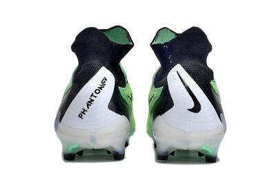 Unisex Nike Phantom GX Elite DF FG Firm Ground High-Tops Football Boots - Green/Black/White
