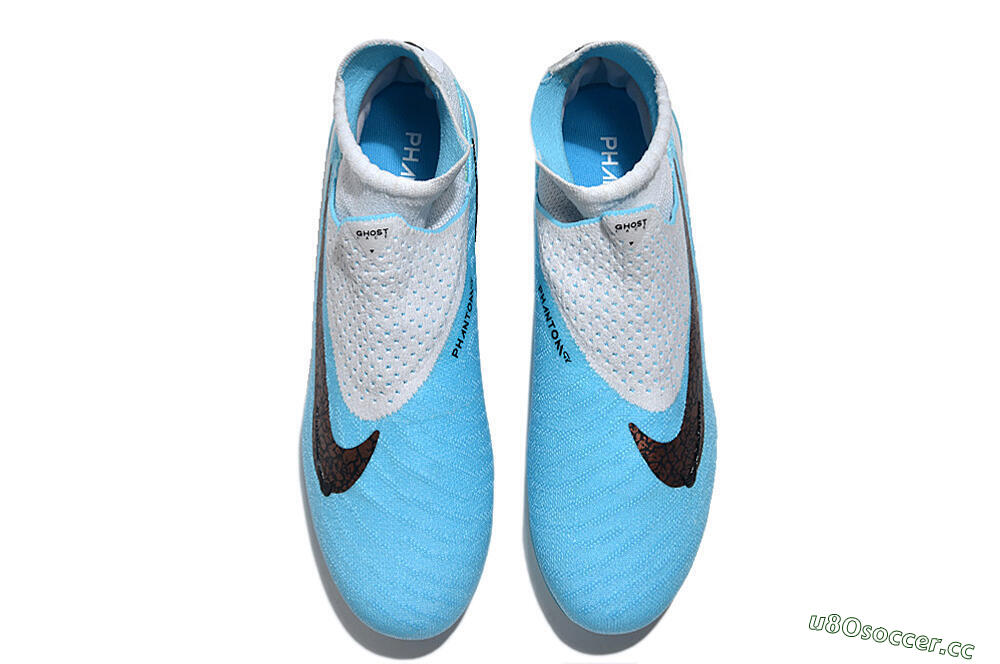 Unisex Nike Phantom GX Elite DF FG Firm Ground High-Tops Football Boots - Blue/White/Black 4