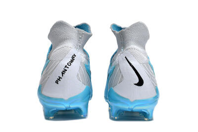 Unisex Nike Phantom GX Elite DF FG Firm Ground High-Tops Football Boots - Blue/White/Black