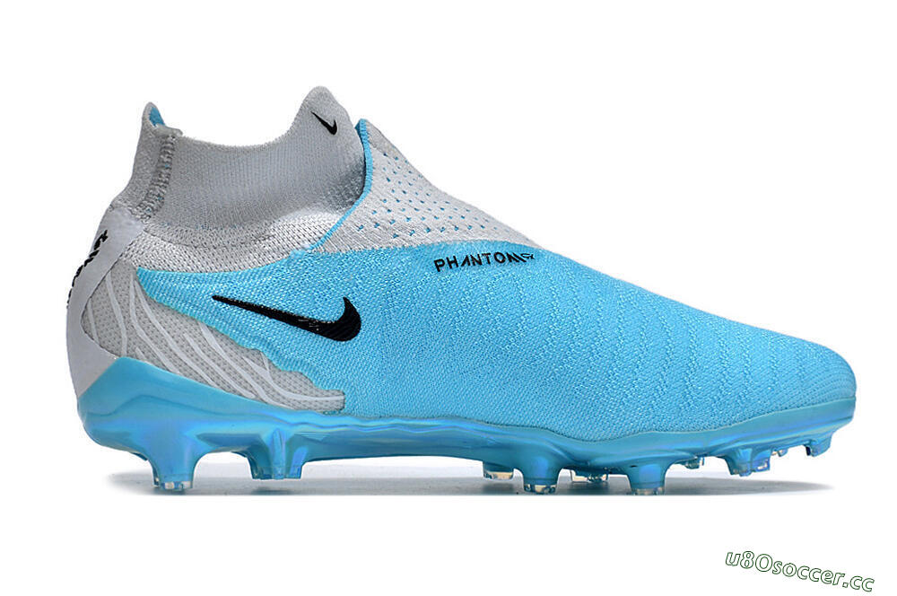 Unisex Nike Phantom GX Elite DF FG Firm Ground High-Tops Football Boots - Blue/White/Black 7