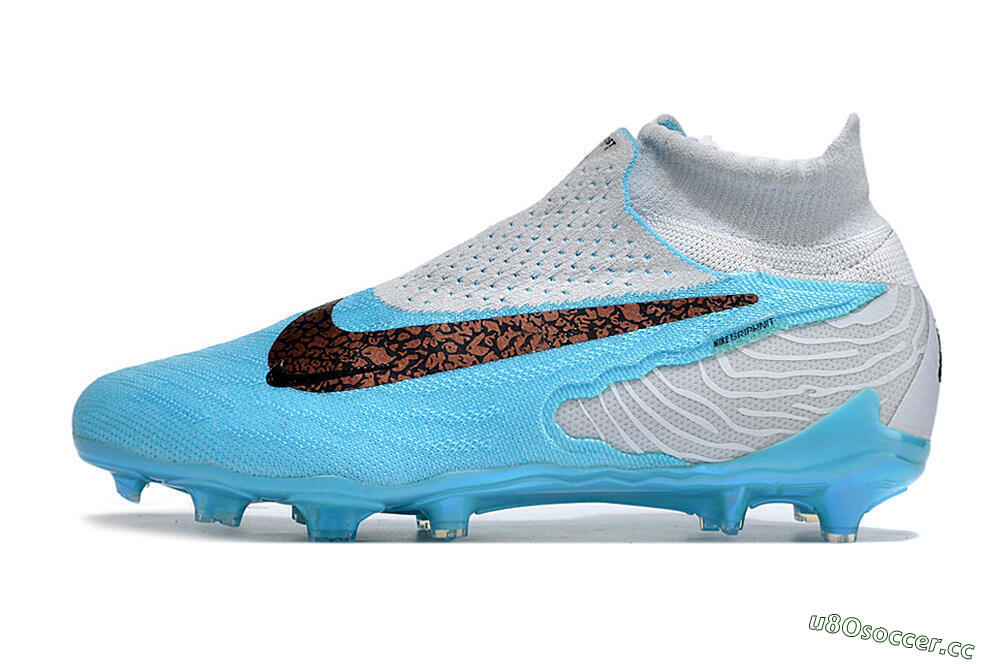 Unisex Nike Phantom GX Elite DF FG Firm Ground High-Tops Football Boots - Blue/White/Black 0