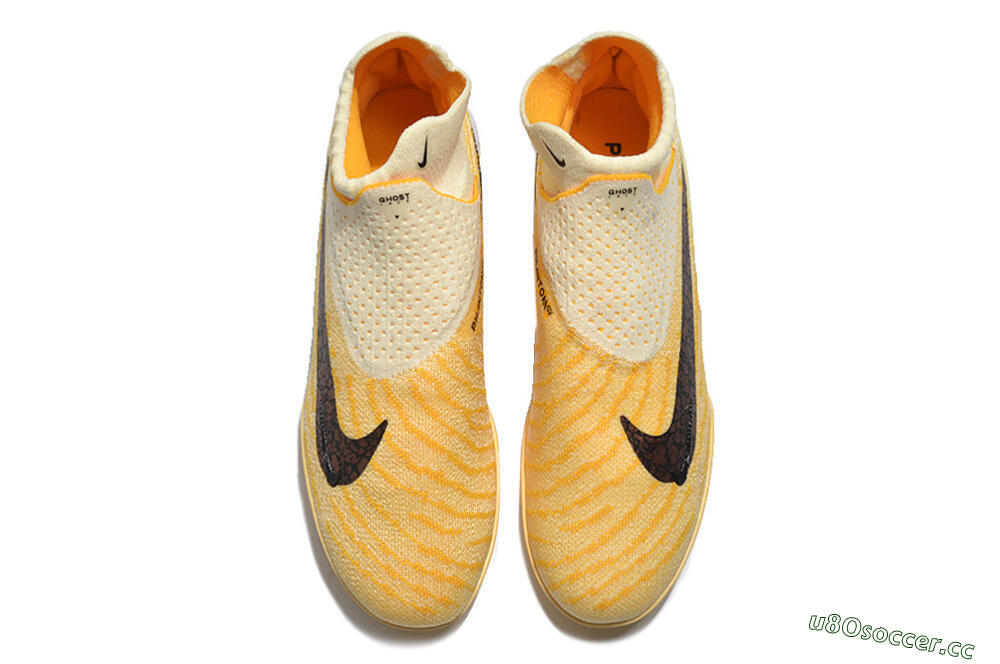 Unisex Nike Phantom GX Elite DF Link TF Artificial Turf High-Tops Football Shoes - Yellow/Black/Brown 4