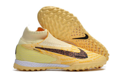Unisex Nike Phantom GX Elite DF Link TF Artificial Turf High-Tops Football Shoes - Yellow/Black/Brown
