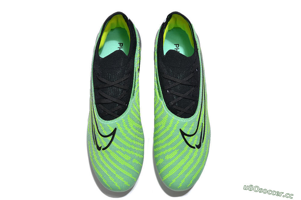 Unisex Nike Phantom GX Elite FG Firm Ground Low-Tops Football Boots - Green/Black 4