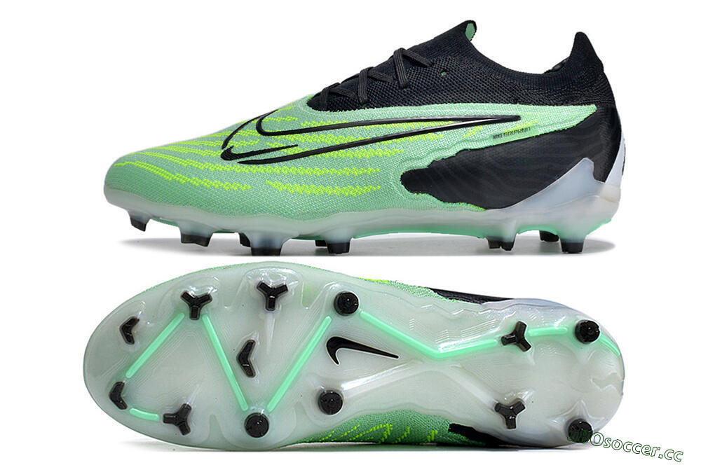 Unisex Nike Phantom GX Elite FG Firm Ground Low-Tops Football Boots - Green/Black 1