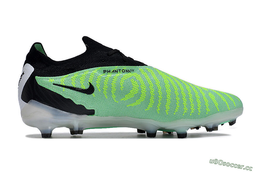 Unisex Nike Phantom GX Elite FG Firm Ground Low-Tops Football Boots - Green/Black 7
