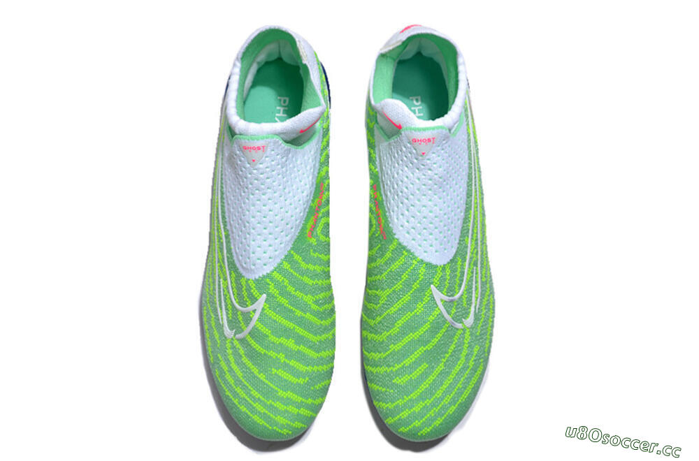 Unisex Nike Phantom GX DF Elite FG Firm Ground High-Tops Football Boots - Green/White/Blue 4
