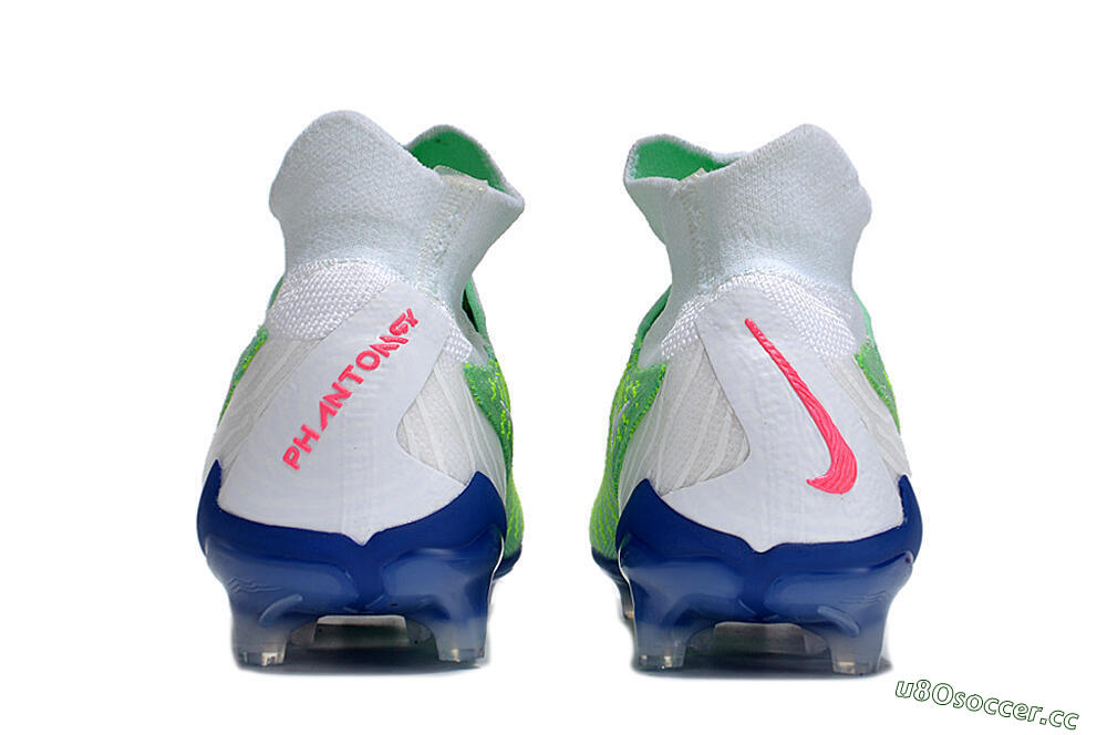 Unisex Nike Phantom GX DF Elite FG Firm Ground High-Tops Football Boots - Green/White/Blue 5