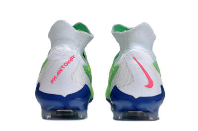 Unisex Nike Phantom GX DF Elite FG Firm Ground High-Tops Football Boots - Green/White/Blue