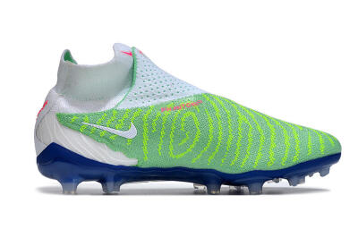 Unisex Nike Phantom GX DF Elite FG Firm Ground High-Tops Football Boots - Green/White/Blue