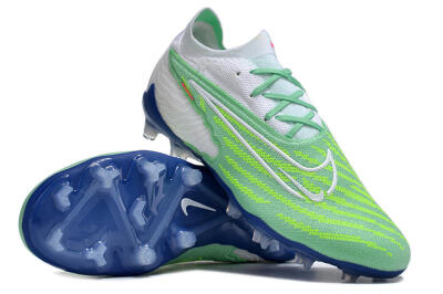 Unisex Nike Phantom GX Elite FG Firm Ground Low-Tops Football Boots - Green/White/Blue