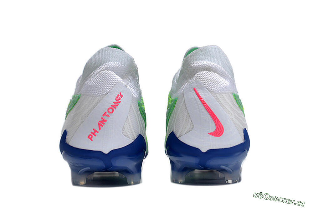 Unisex Nike Phantom GX Elite FG Firm Ground Low-Tops Football Boots - Green/White/Blue 5