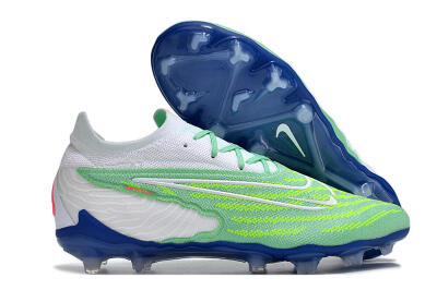 Unisex Nike Phantom GX Elite FG Firm Ground Low-Tops Football Boots - Green/White/Blue