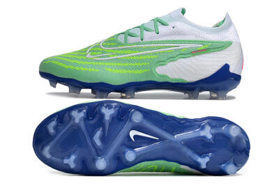Unisex Nike Phantom GX Elite FG Firm Ground Low-Tops Football Boots - Green/White/Blue