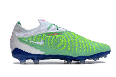 Unisex Nike Phantom GX Elite FG Firm Ground Low-Tops Football Boots - Green/White/Blue