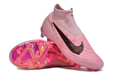 Unisex Nike Phantom GX Elite FG Firm Ground High-Tops Football Boots - Pink/Black/Gold