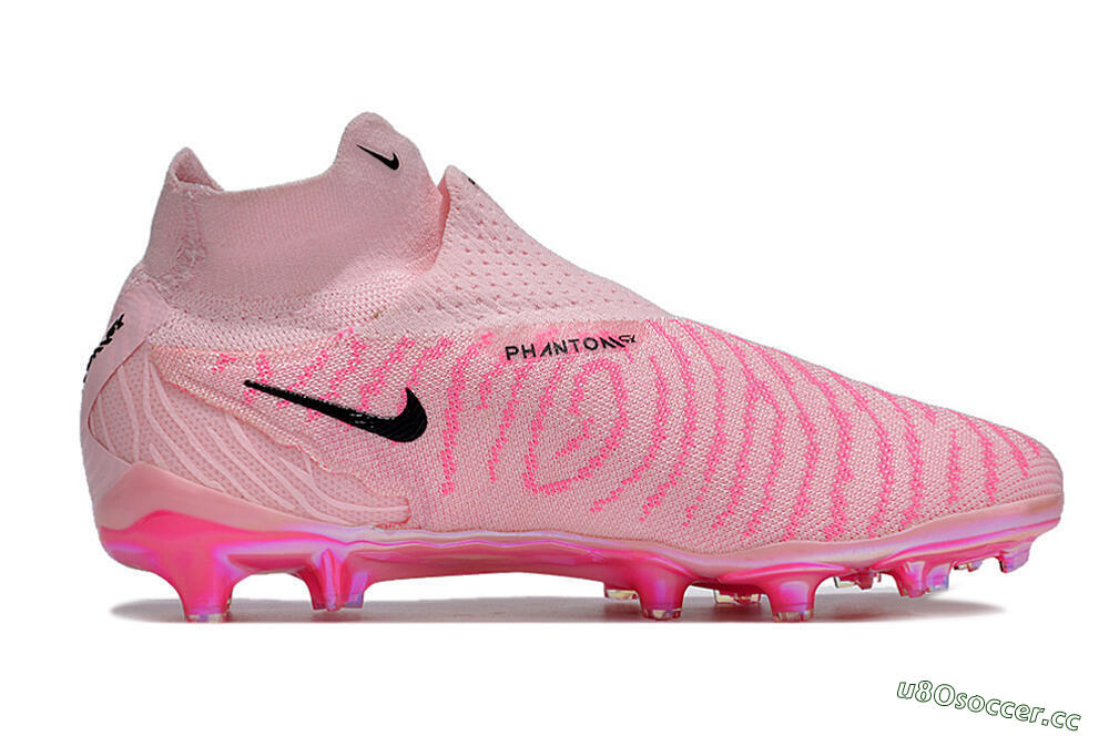 Unisex Nike Phantom GX Elite FG Firm Ground High-Tops Football Boots - Pink/Black/Gold 7