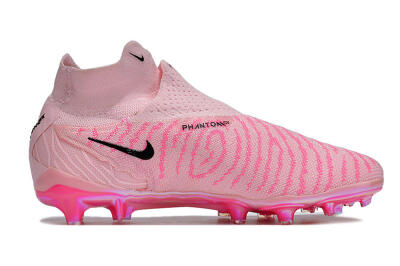 Unisex Nike Phantom GX Elite FG Firm Ground High-Tops Football Boots - Pink/Black/Gold